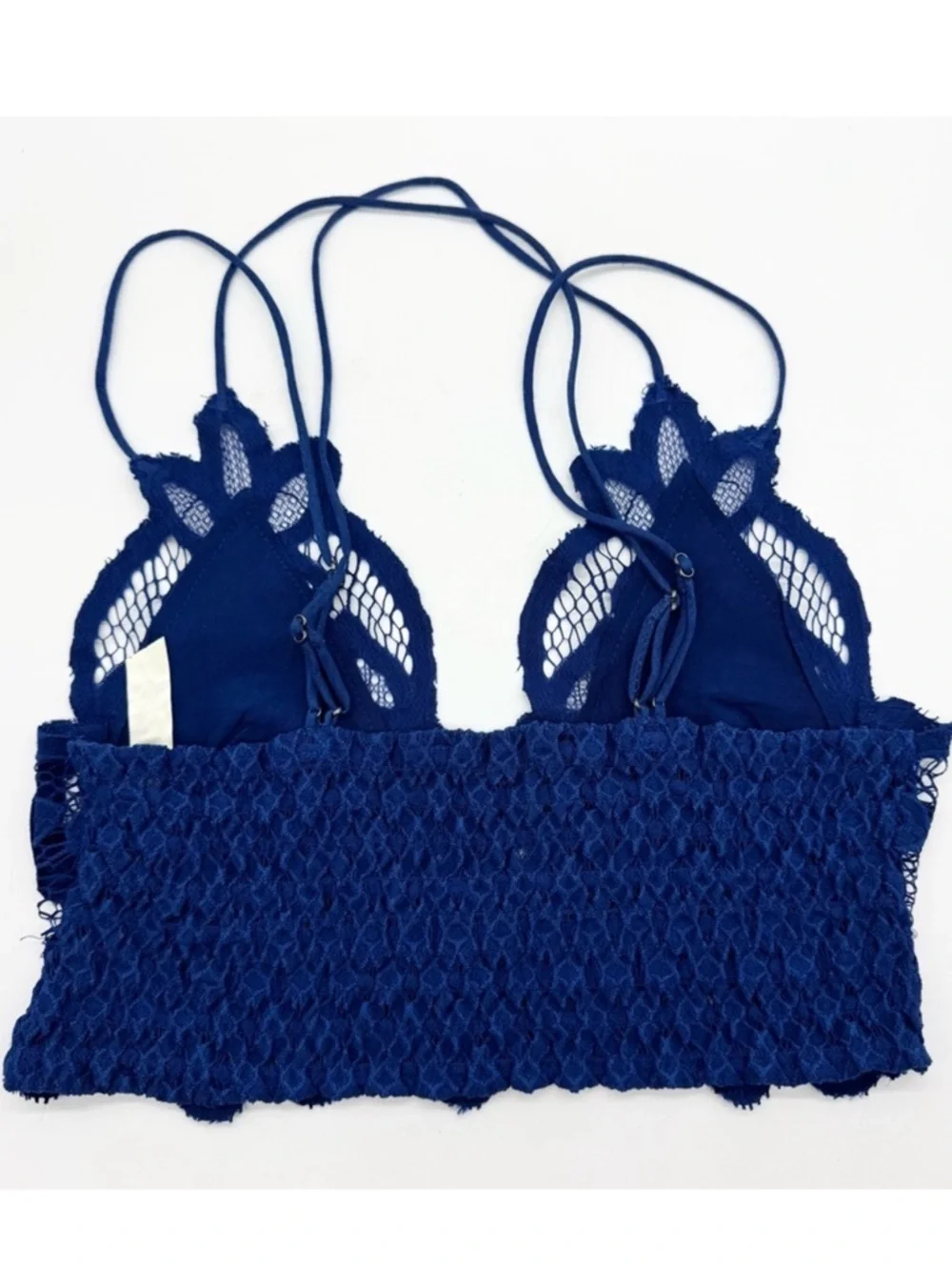 Free People FP One Adella Longline Lace Bralette In Royal Blue Sz XS Sexy Flirty